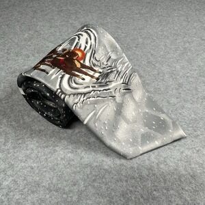 Vintage Rudolph Christmas Tie Sleigh Reindeer Snow Novelty Holiday 58X3.75 in